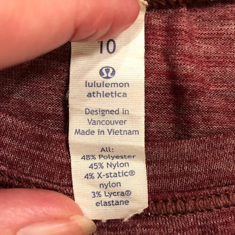 Lululemon Lost In Pace Short Sleeve Sleeve T-Shirt Size 10 - Picture 8 of 11